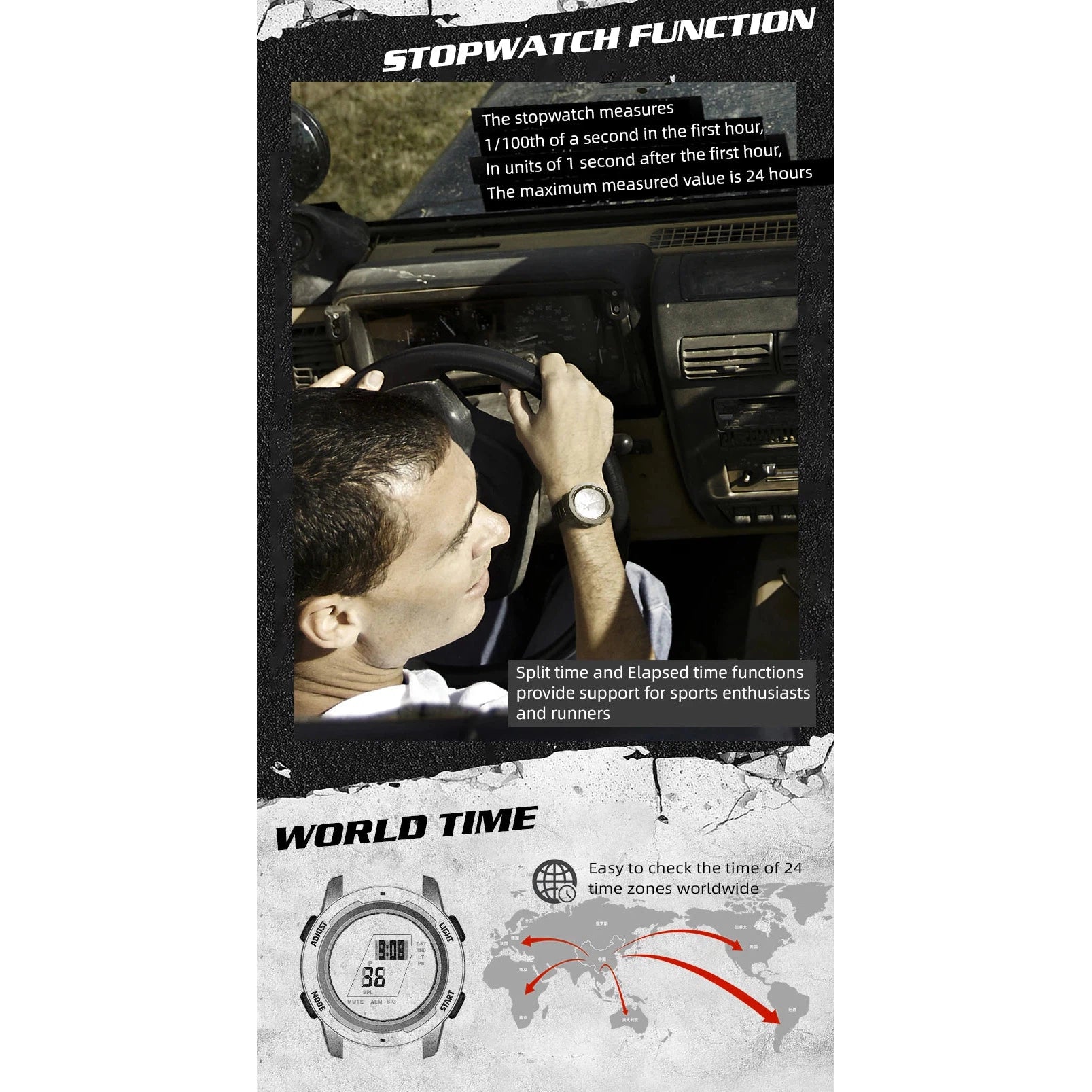 NORTH EDGE Tactical Mars 3 Watch Carbon Fibre image 3