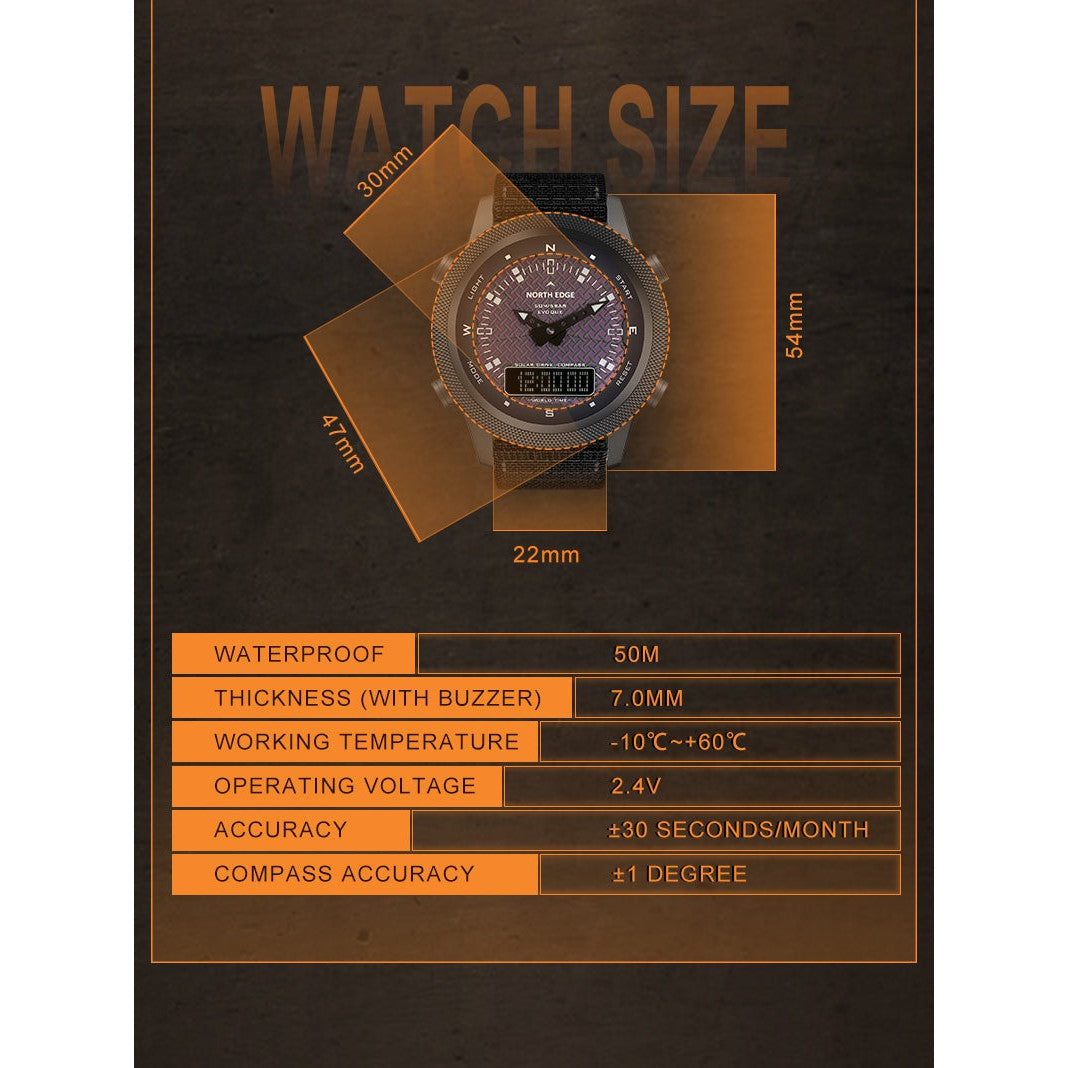 NORTH EDGE Tactical Evoque Solar Powered Watch image 13