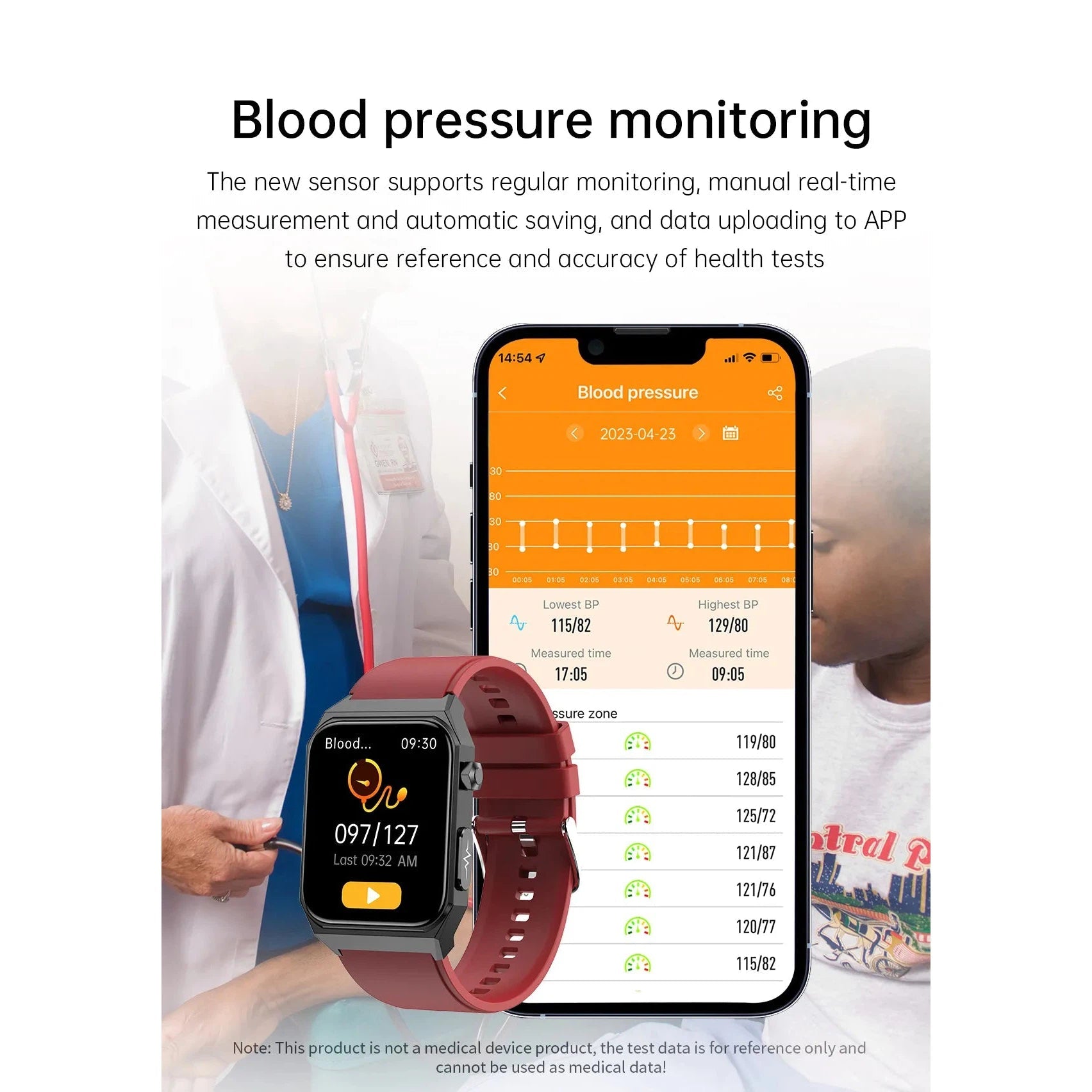 NORTH EDGE Health Plus Glucose Heart Smart Watch image 22
