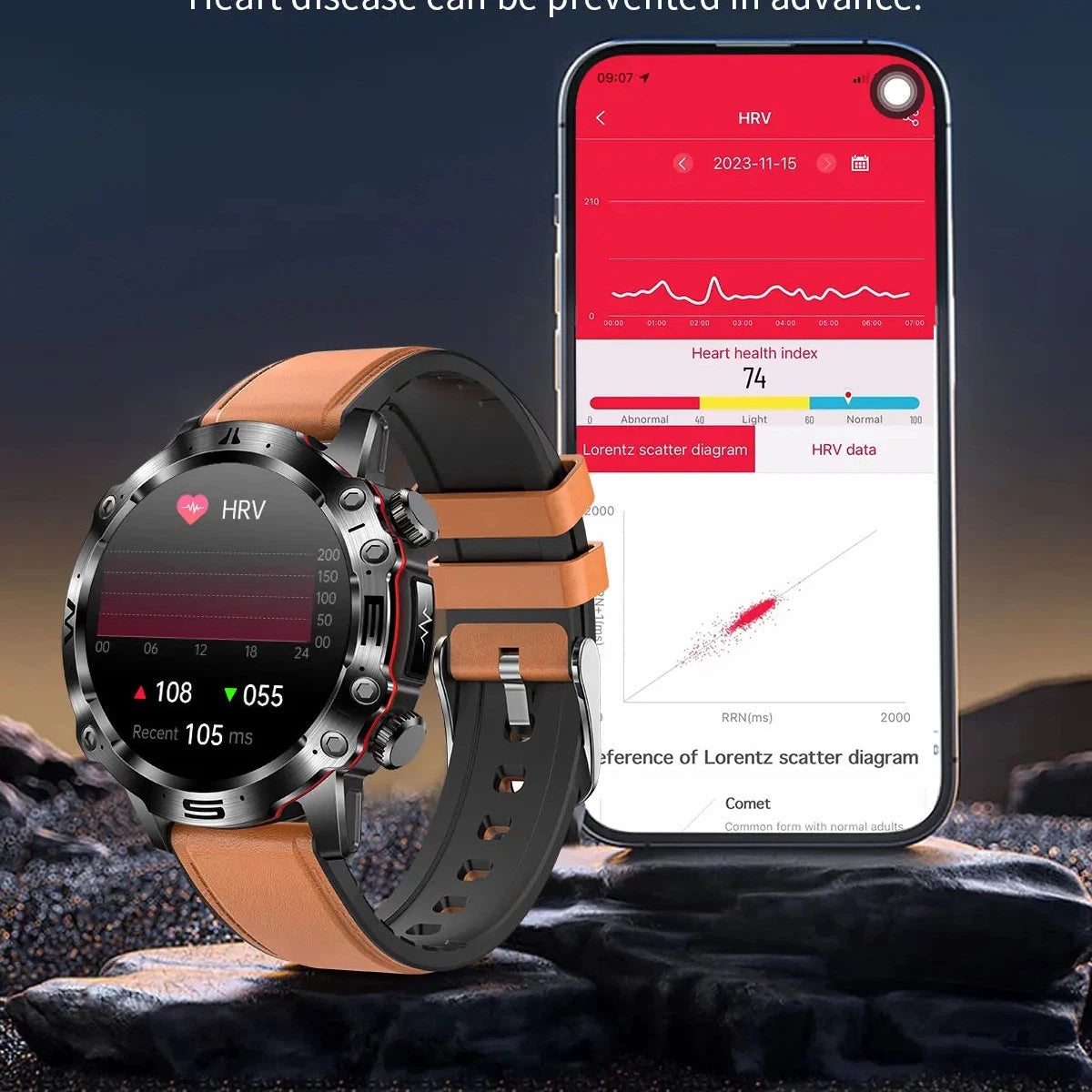 NORTH EDGE Health Elite Glucose Heart Smart Watch image 26