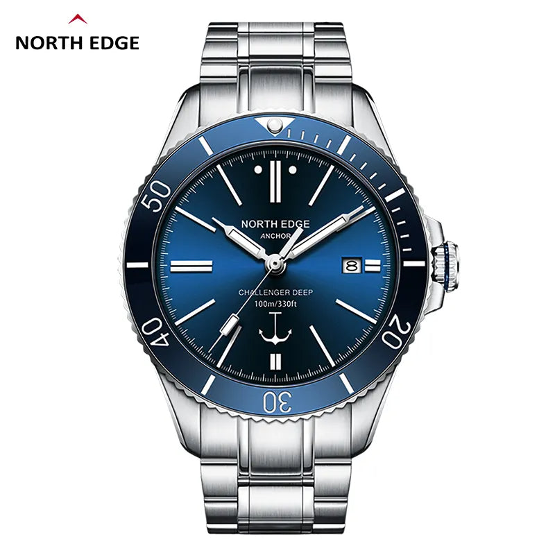 NORTH EDGE Tactical Anchor 100m Automatic Watch - Blue image