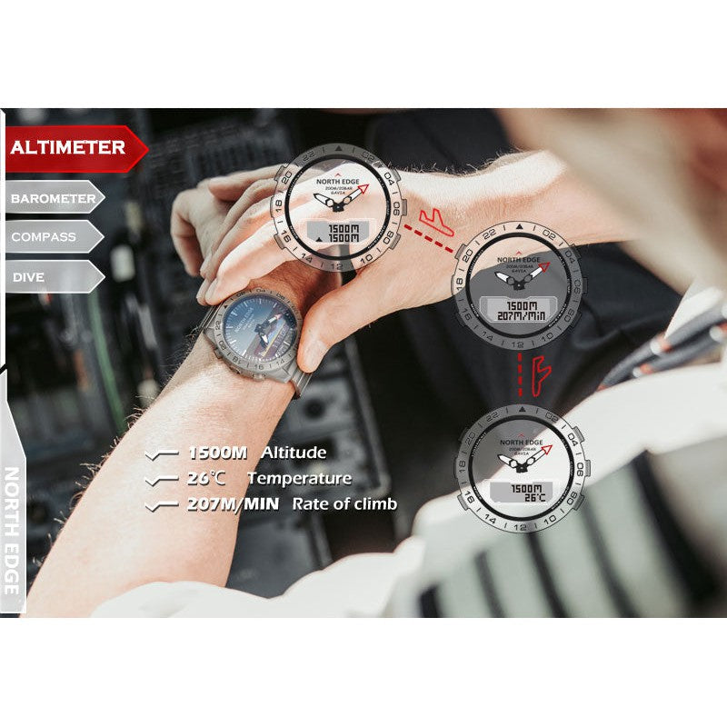 NORTH EDGE Tactical Gavia Watch Silicone Orange image 3