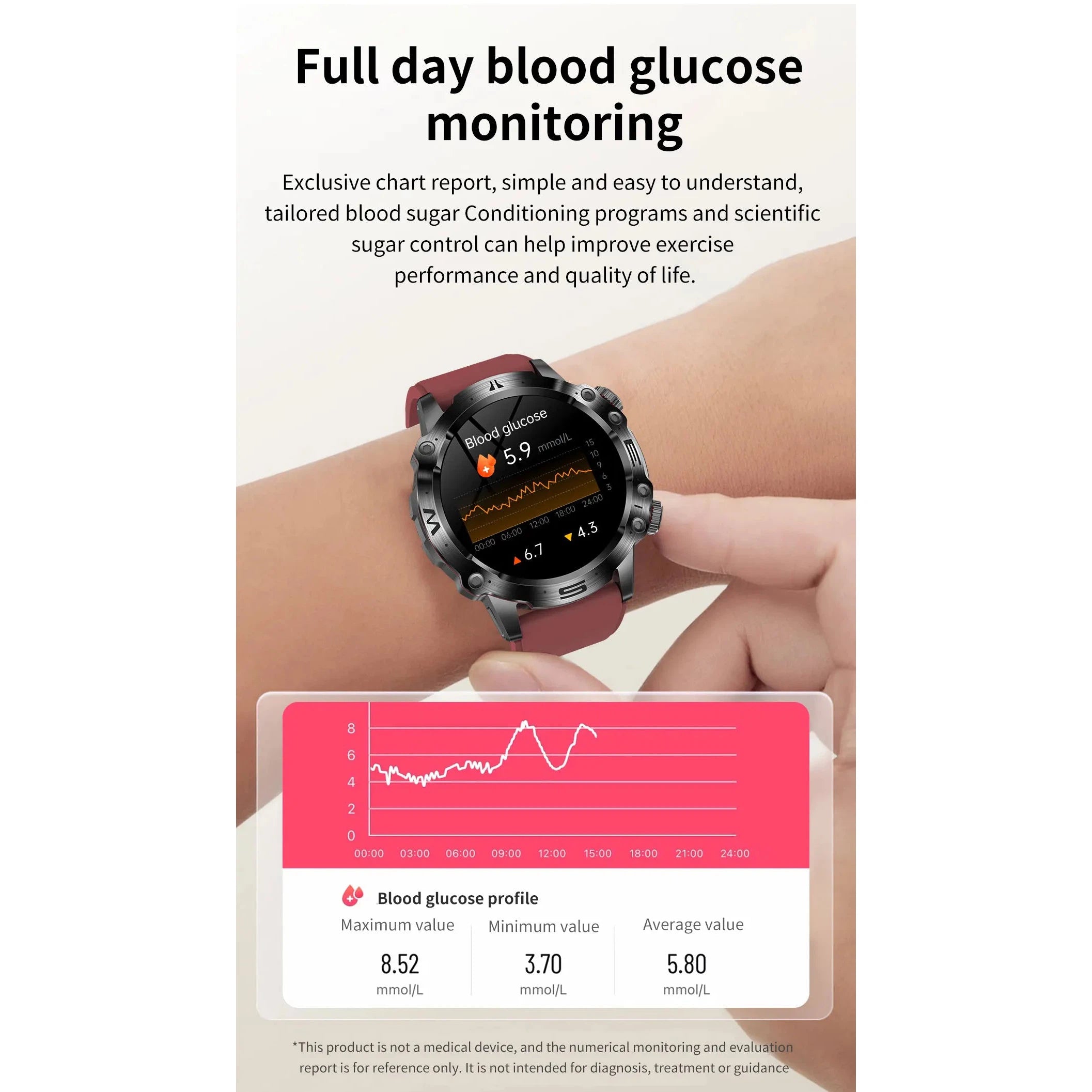 NORTH EDGE Health Elite Glucose Heart Smart Watch image 28