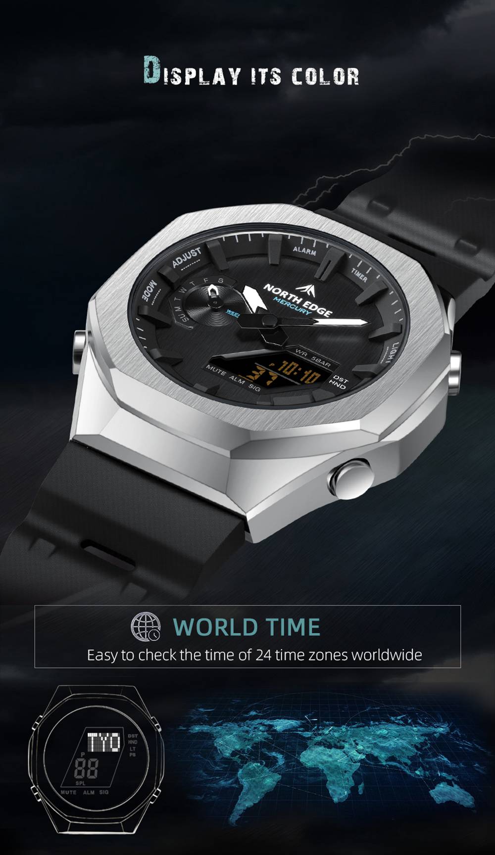 NORTH EDGE Tactical Men’s Mercury Watch