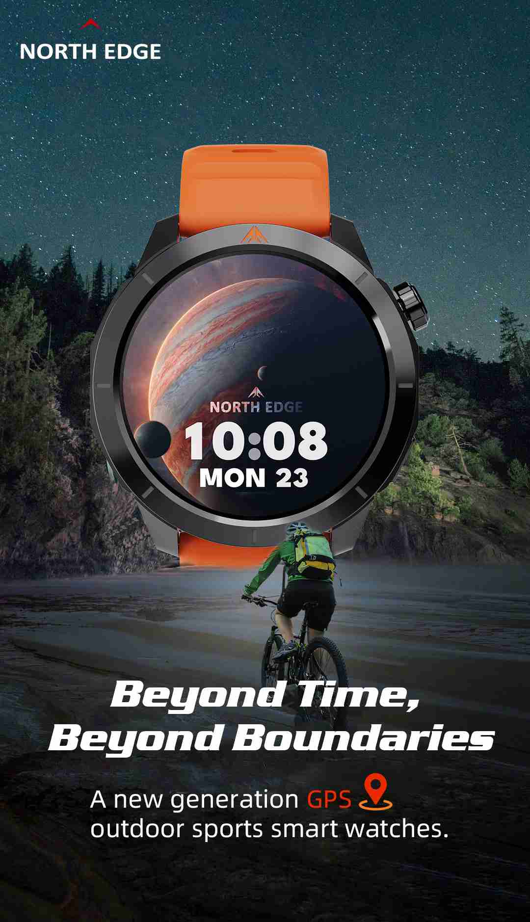 NORTH EDGE Tactical X-Trek 2 GPS Smart Watch Orange image 10