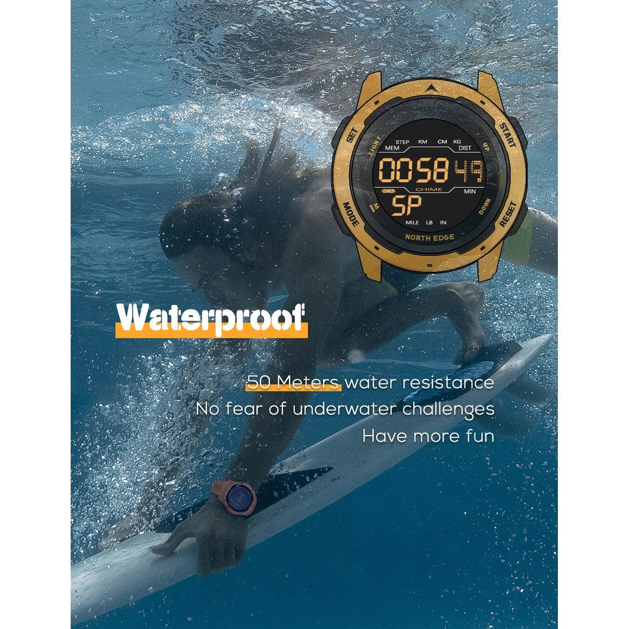 NORTH EDGE Tactical Mars Watch Red image 10