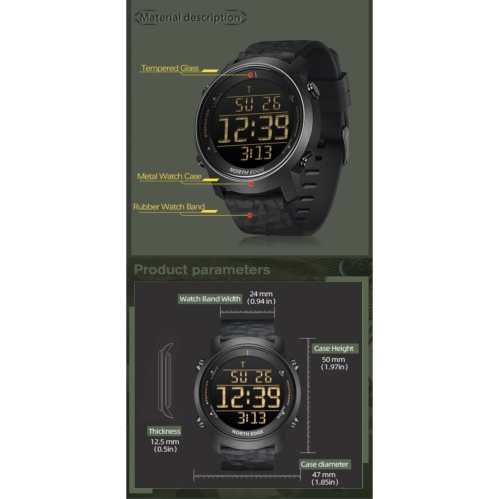 NORTH EDGE Tactical Laker II Watch image 15