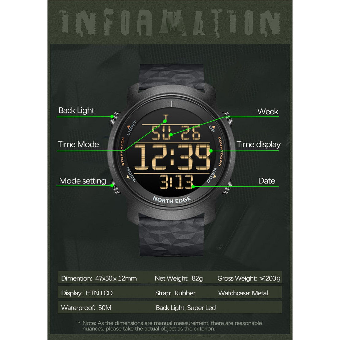 NORTH EDGE Tactical Laker II Watch image 1