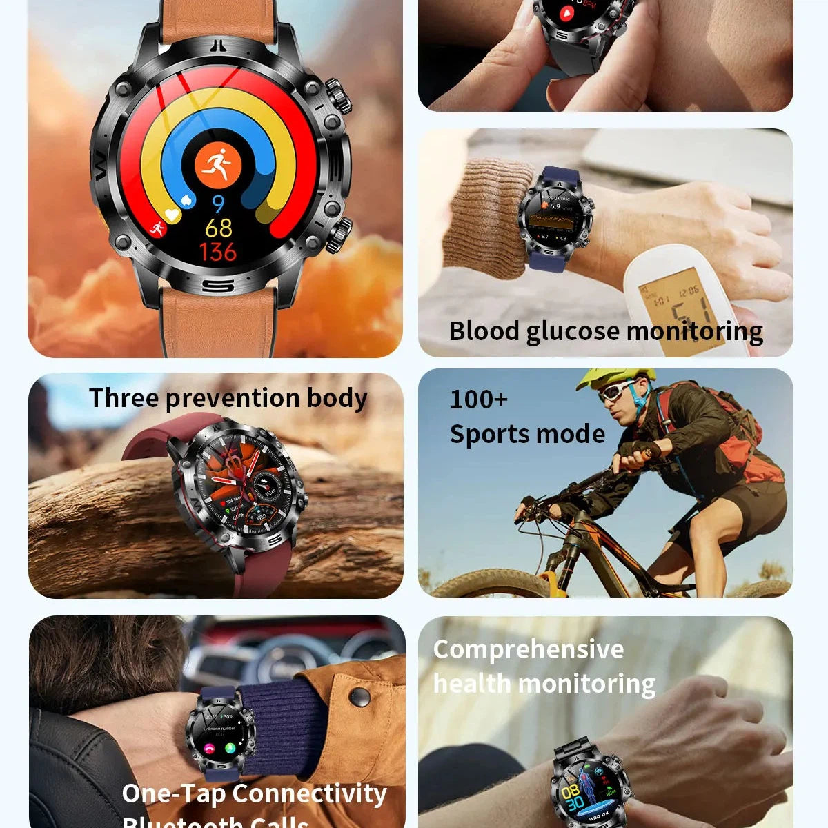 NORTH EDGE Health Elite Glucose Heart Smart Watch image 35