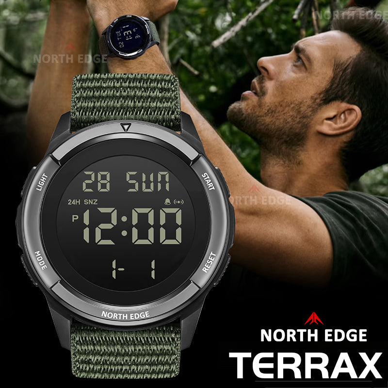NORTH EDGE Tactical TERRAX Men's Outdoor Sports Watch – Military Grade, Waterproof, Luminous image 4
