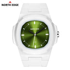 NORTH EDGE Tactical Men’s VOLT Sports Watch | Quartz Movement, Lightweight + Waterproof - Grey Green image