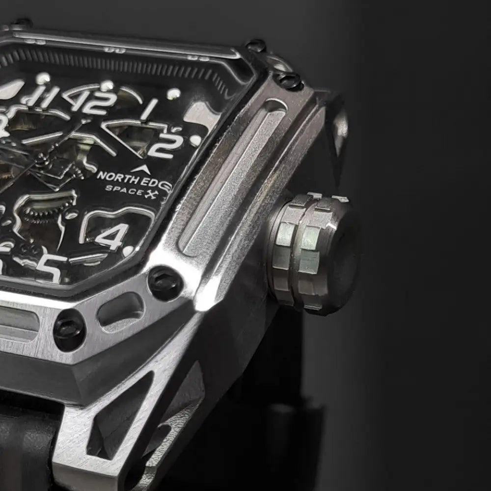 NORTH EDGE Tactical Space-X Automatic Watch Silver / Black image 6