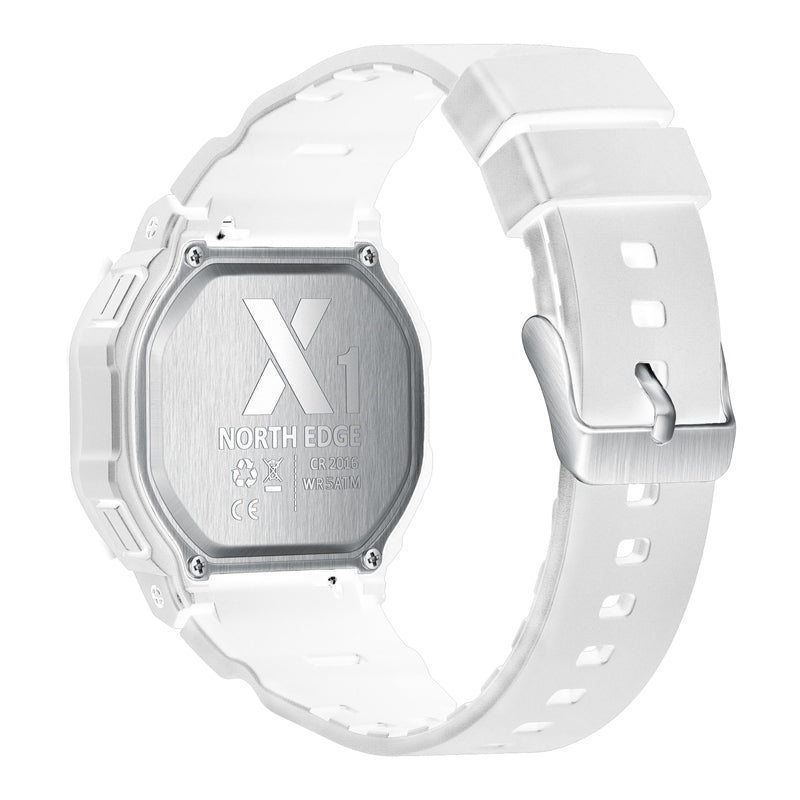 NORTH EDGE Tactical X1 Shock Resistant Sport Watch White image 1