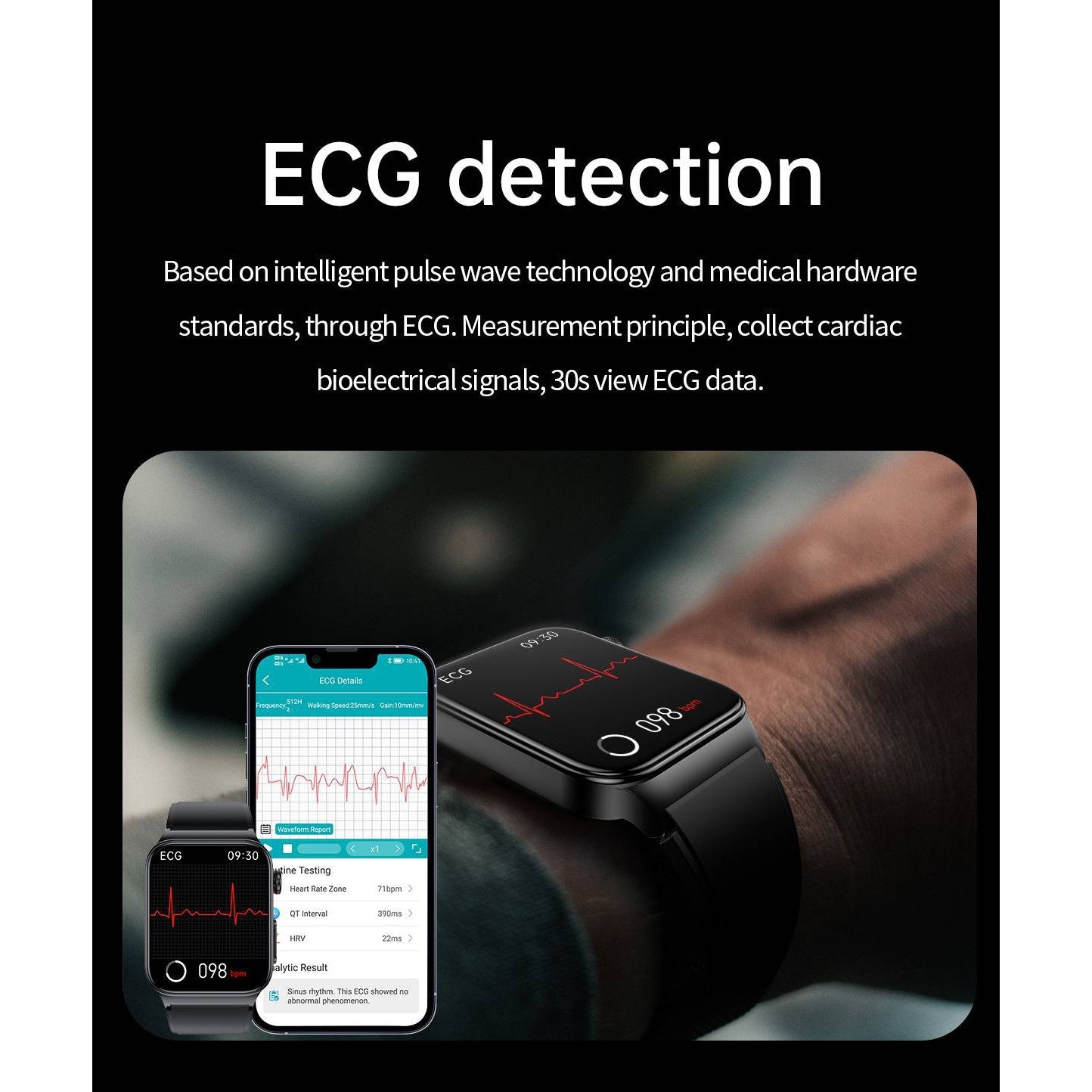 NORTH EDGE All-in-1 Health Plus 2.0 Smart Watch Glucose ECG image 8