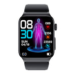 NORTH EDGE All-in-1 Health Plus 2.0 Smart Watch Glucose ECG - Black / Black Silicone image