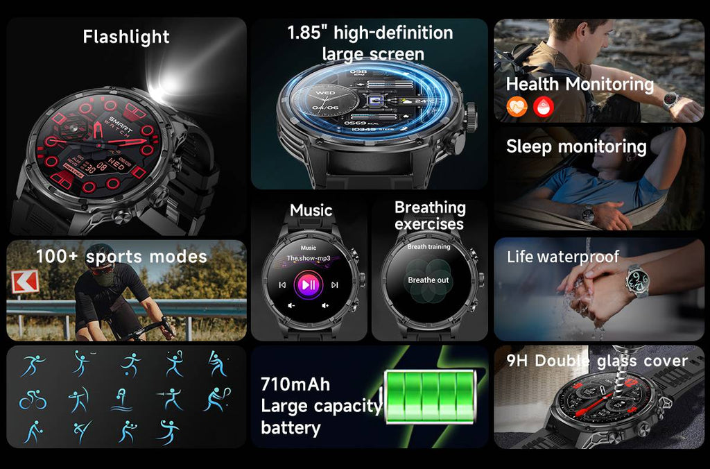 NORTH EDGE Velocity Series v2 Large Screen Smart Watch image 8