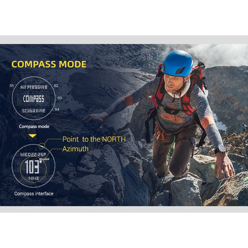 NORTH EDGE Tactical Aqua Scuba Dive Watch Black image 10