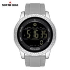NORTH EDGE Tactical APOLLO Outdoor Sports Watch – Waterproof, Dual Time Zone, Pedometer - Black-Grey image