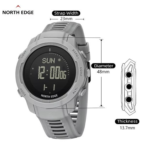 NORTH EDGE Tactical Vertico Carbon Fibre Watch Grey/White Dial image 5