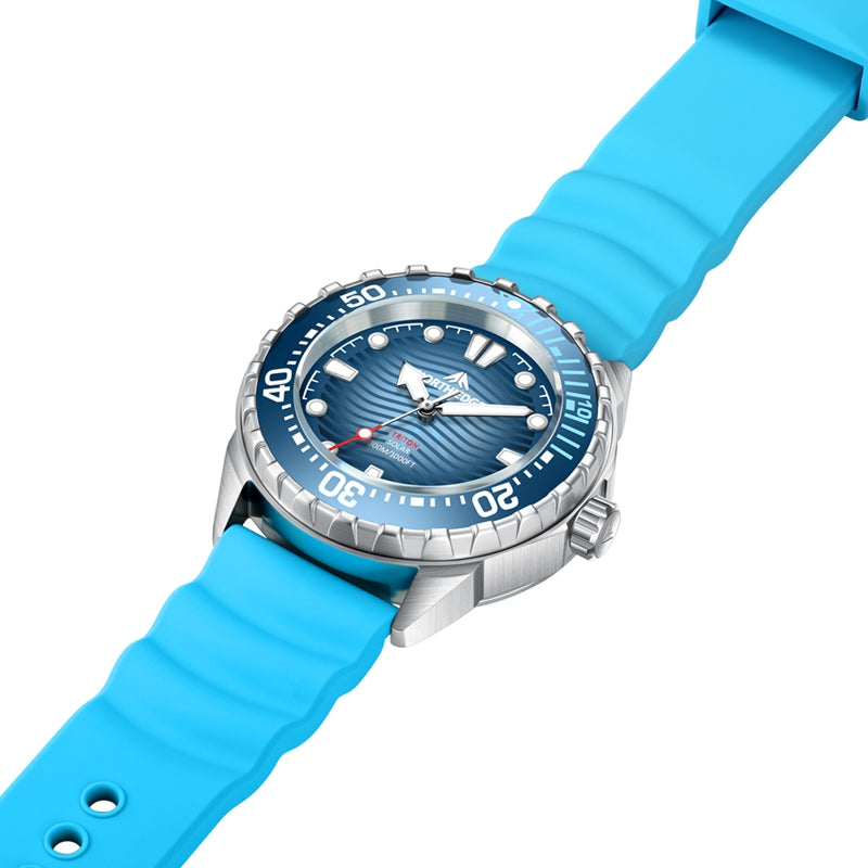 NORTH EDGE Tactical TRITON Solar 300m Dive Watch Steel Blue image 2