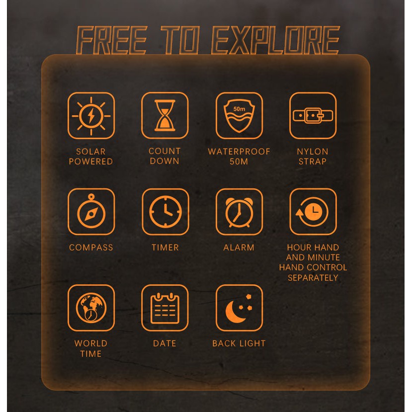 NORTH EDGE Tactical Evoque Solar Powered Watch image 4