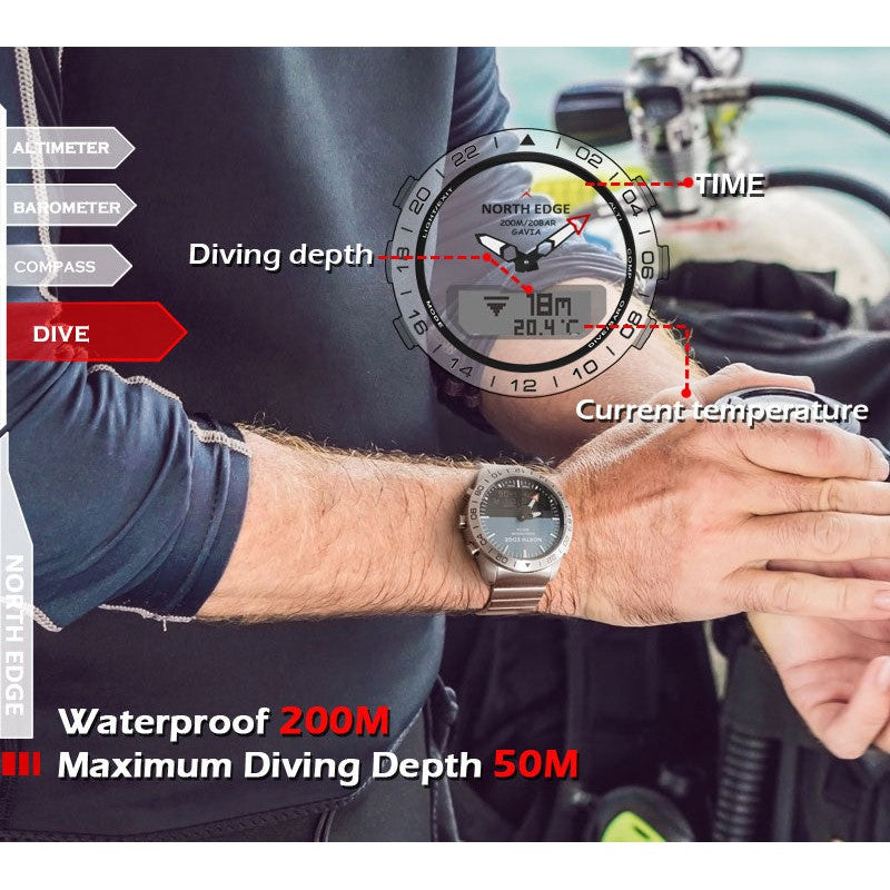 NORTH EDGE Tactical Gavia Watch Silicone Orange image 6