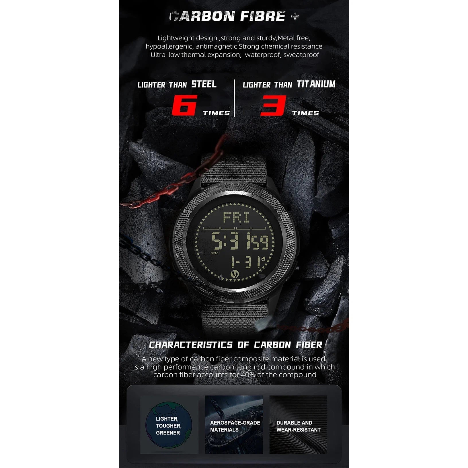 NORTH EDGE Tactical C Nexus Watch Nylon image 6