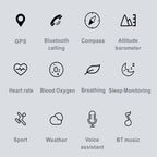 NORTH EDGE Tactical Battalion GPS Smart Watch image 3