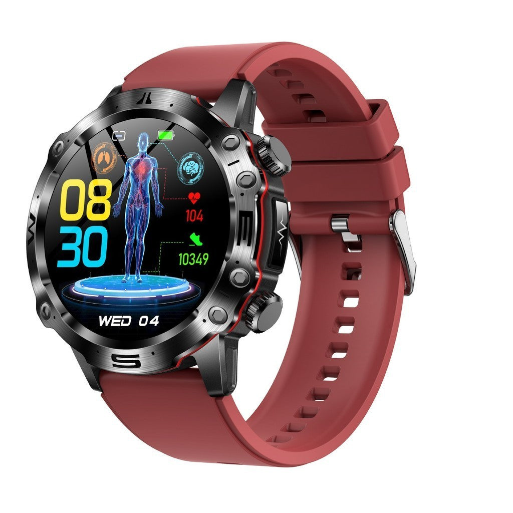 NORTH EDGE Health Elite Glucose Heart Smart Watch - Red Silicone image