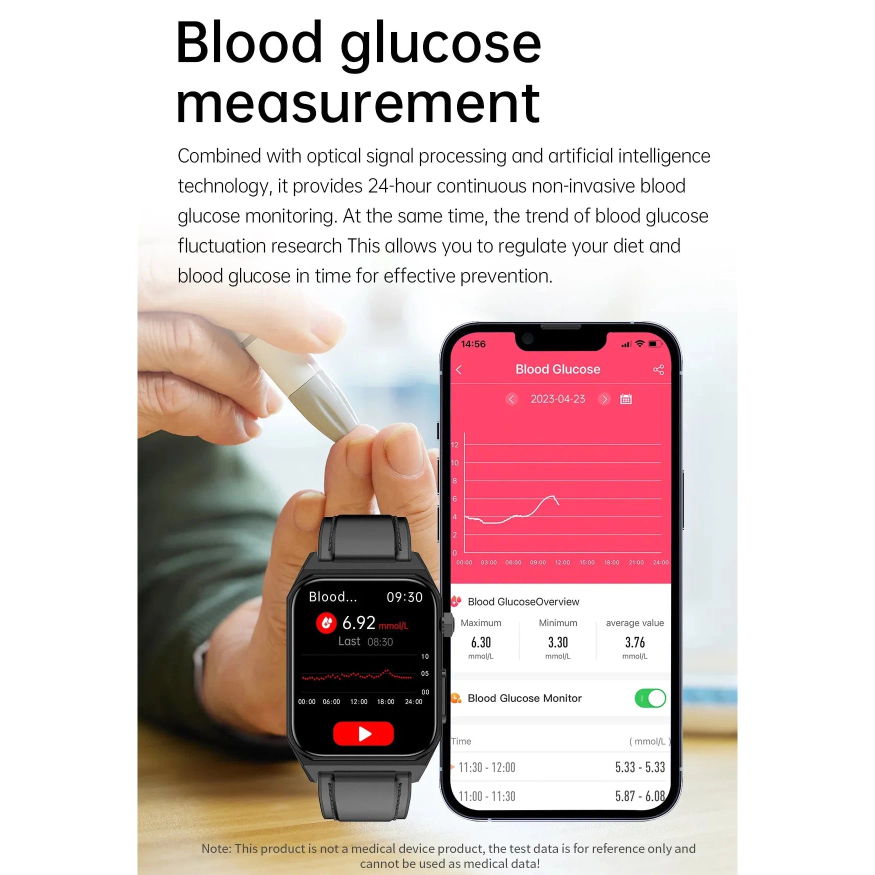 NORTH EDGE Health Plus Glucose Heart Smart Watch image 21