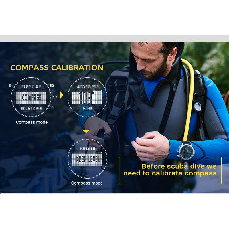 NORTH EDGE Tactical Aqua Scuba Dive Watch White image 7