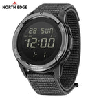 NORTH EDGE Tactical TERRAX Men's Outdoor Sports Watch – Military Grade, Waterproof, Luminous - Black image