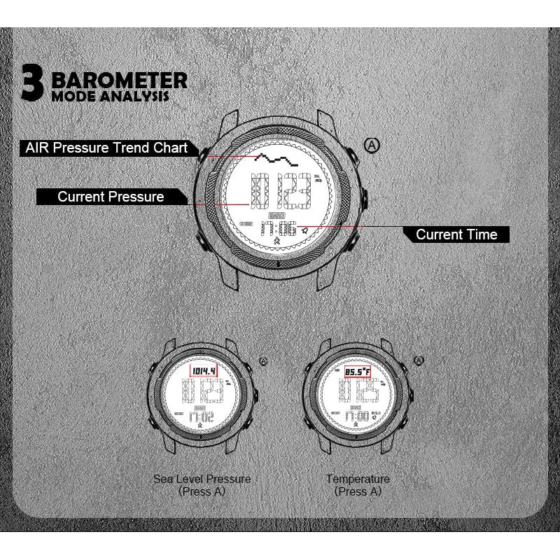 NORTH EDGE Tactical Vertico Carbon Fibre Watch Black image 8