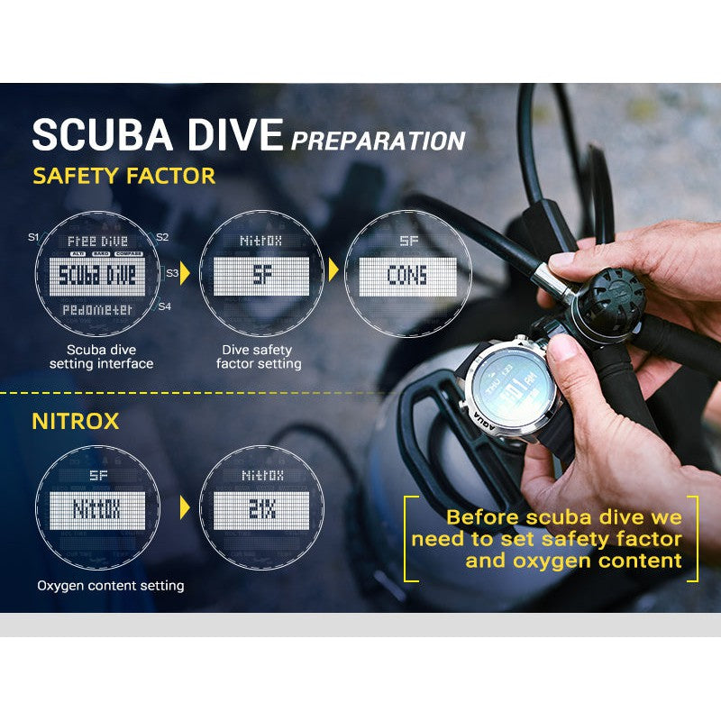 NORTH EDGE Tactical Aqua Scuba Dive Watch White image 6
