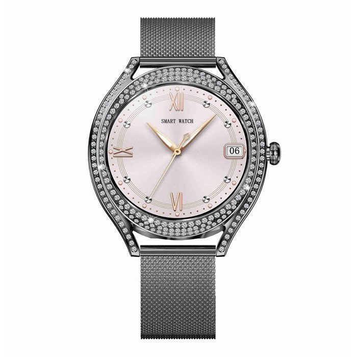 NORTH EDGE Women's Femme Zircon Bling Smart Watch - Steel Black image