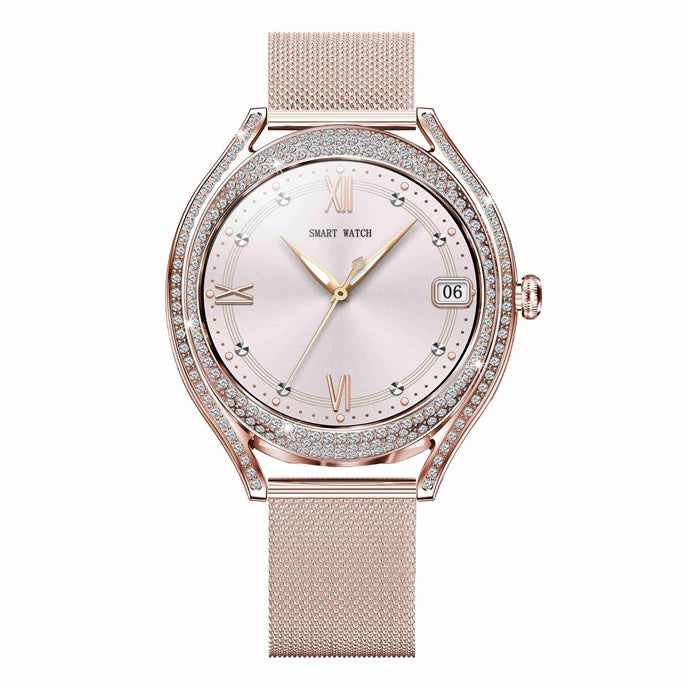 NORTH EDGE Women's Femme Zircon Bling Smart Watch - Steel Rose Gold image