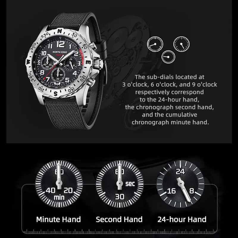 NORTH EDGE Tactical MACH 2 Solar Drive Watch image 5