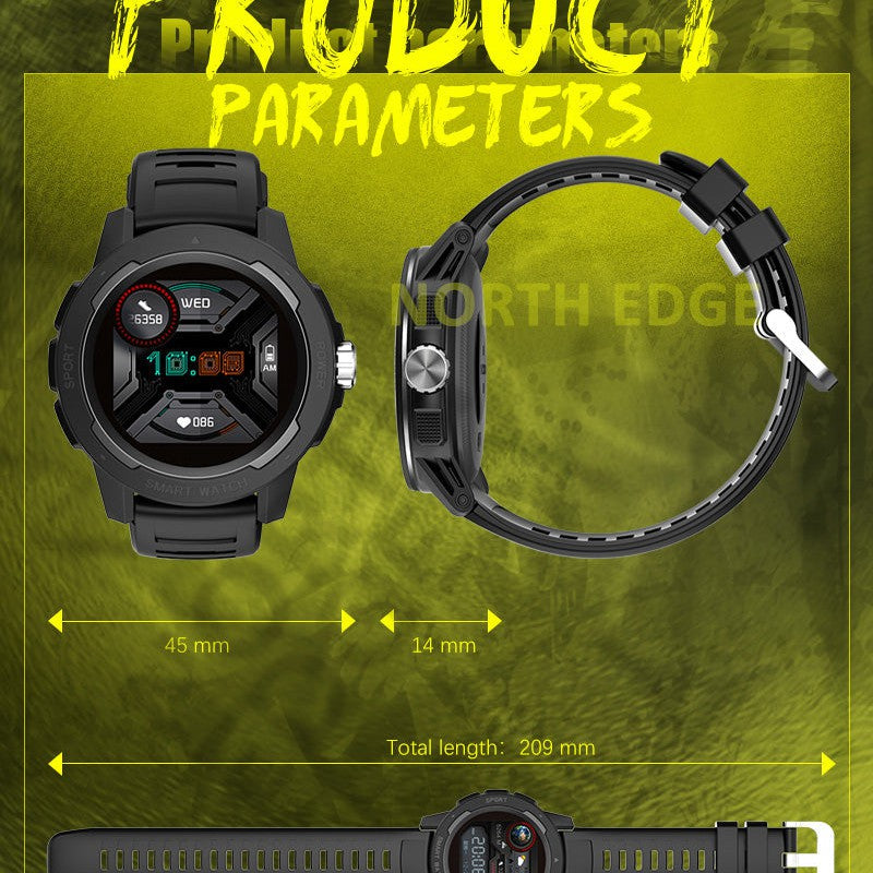 NORTH EDGE Tactical Mars 2 Smart Watch Red image 12
