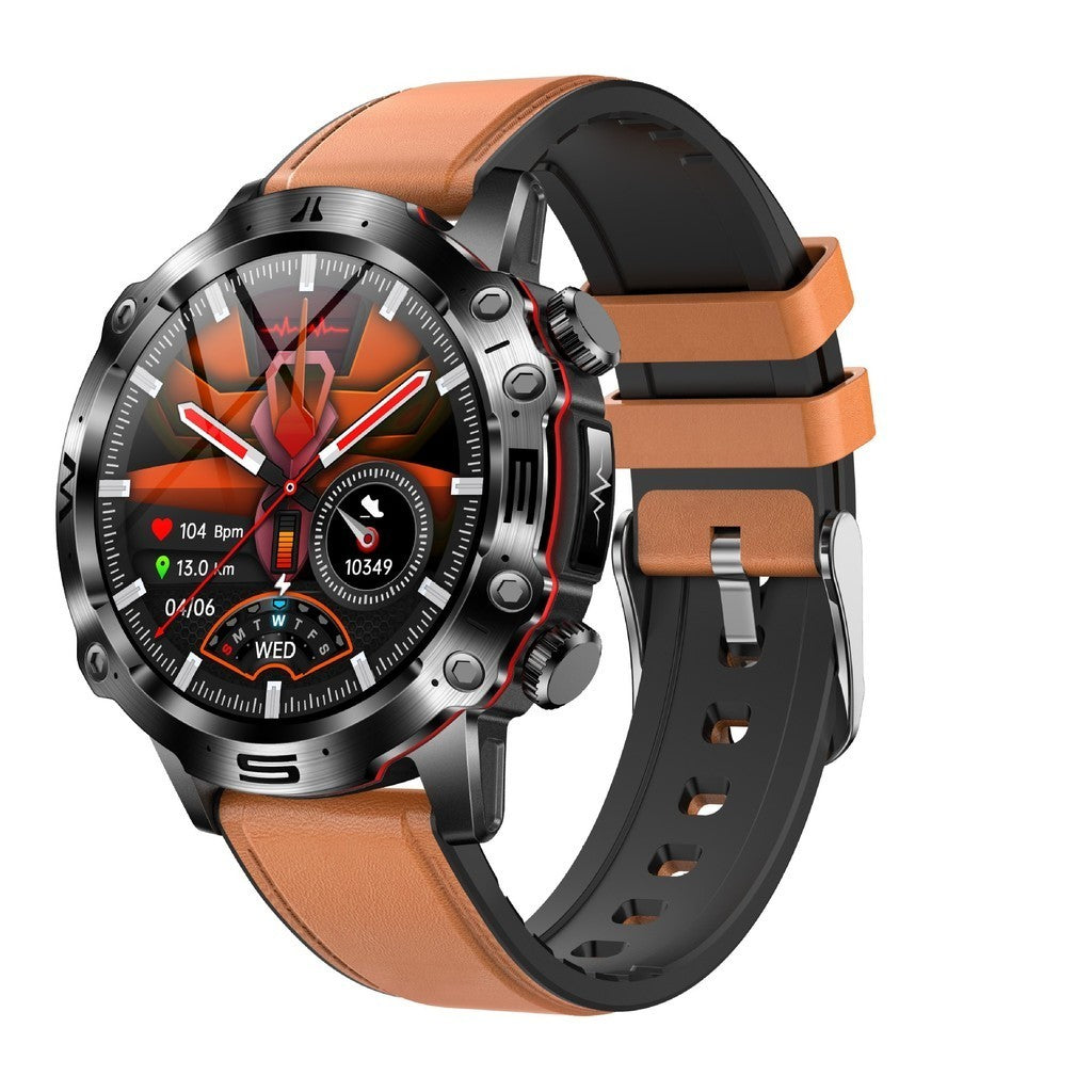 NORTH EDGE Health Elite Glucose Heart Smart Watch - Leather Brown image