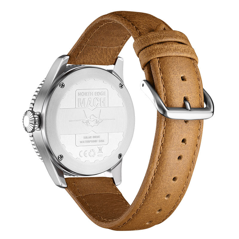 NORTH EDGE Tactical MACH Solar Drive Leather Watch image 3