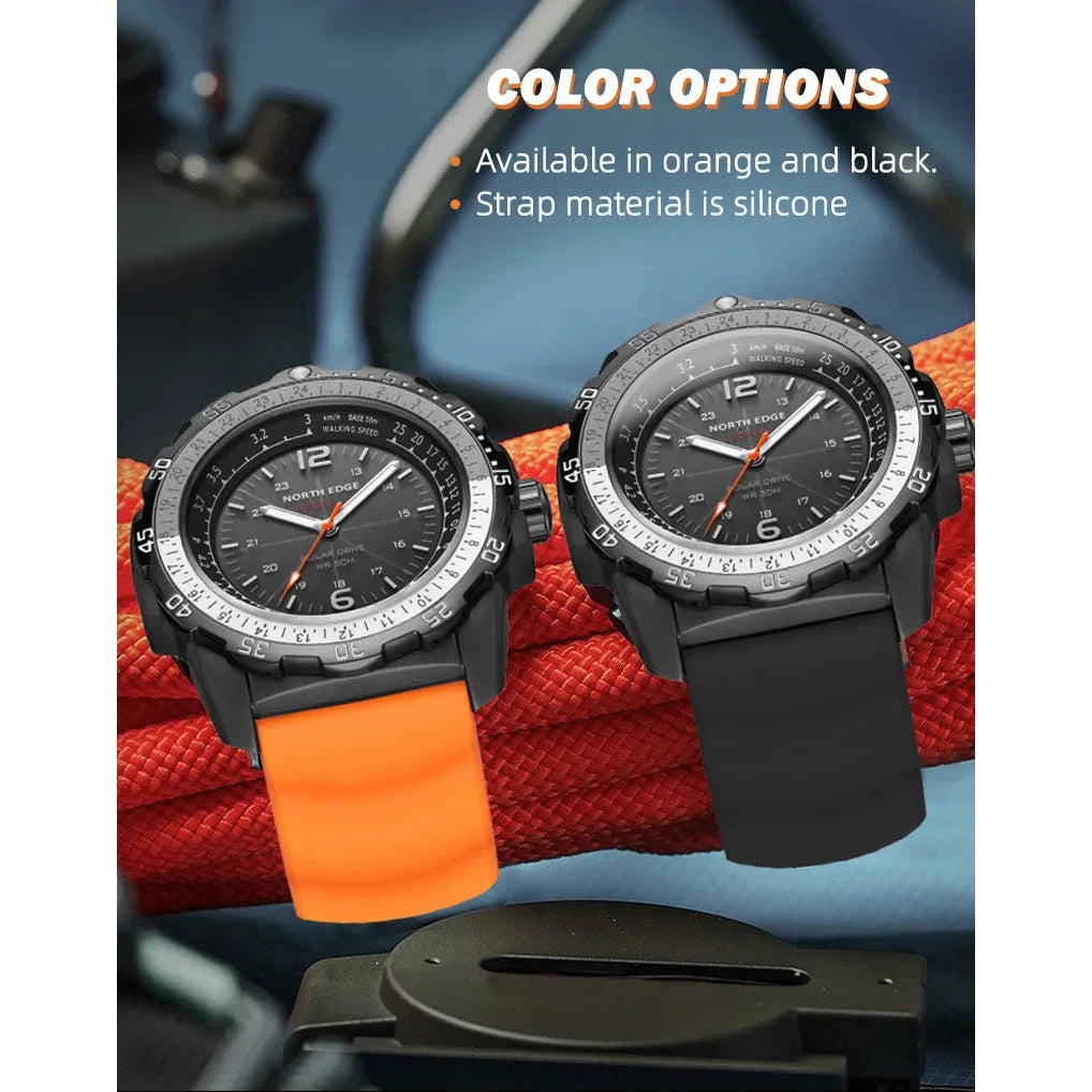 NORTH EDGE Tactical Evoque 2 Solar Drive Watch Orange image 15