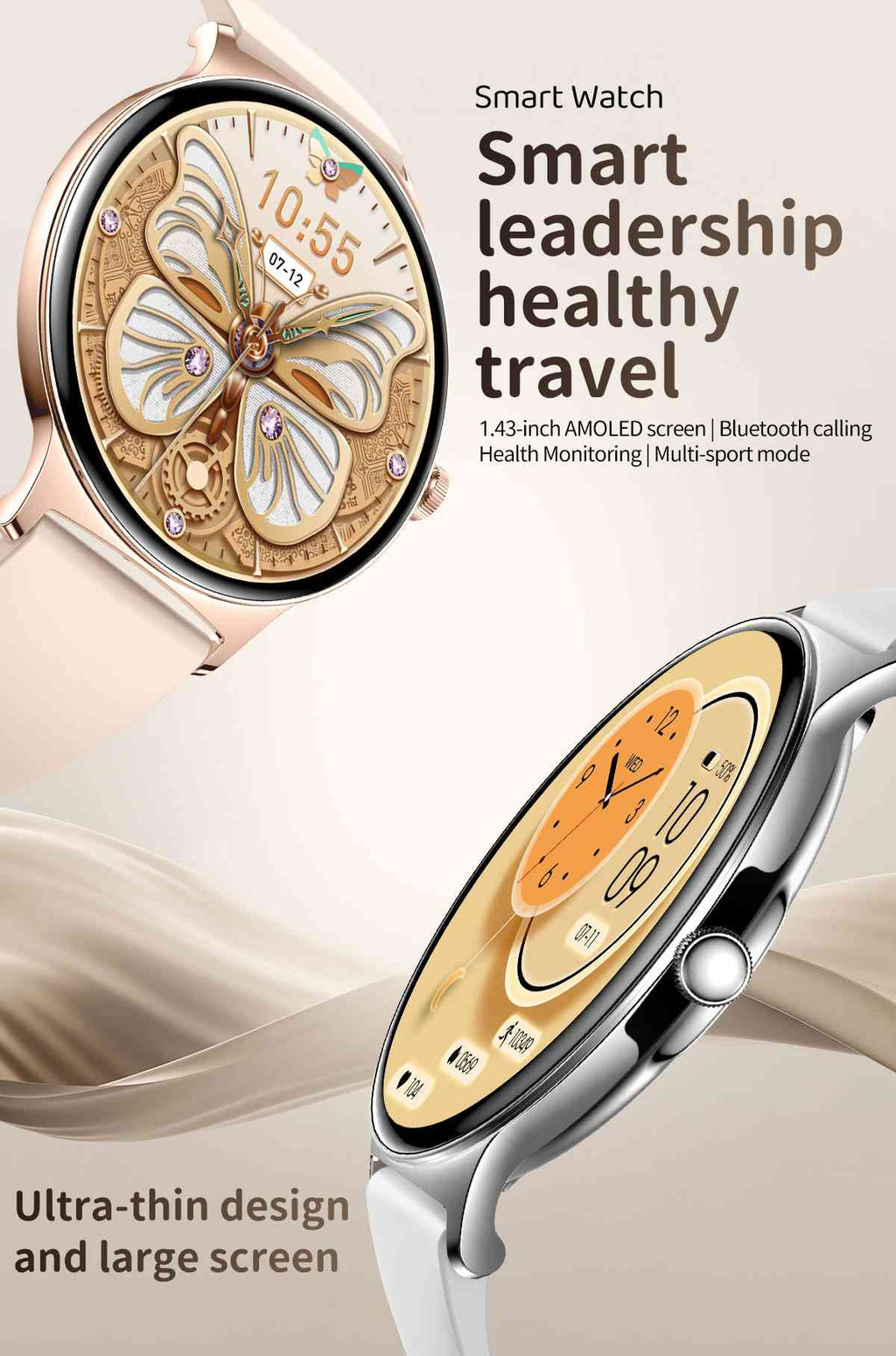 NORTH EDGE Women's Velocity Series Femme Slim Smart Watch image 8