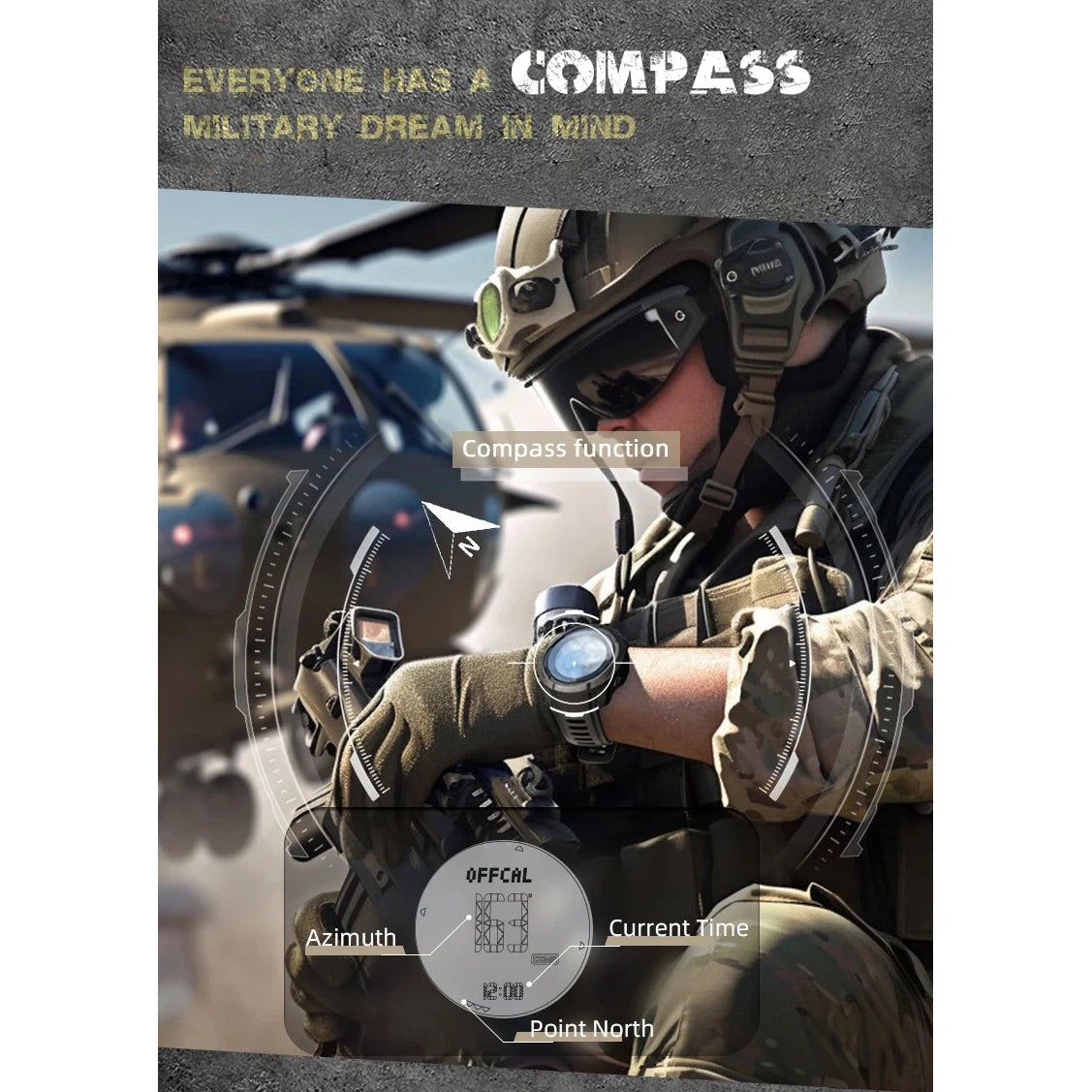 NORTH EDGE Tactical Vertico Carbon Fibre Watch Black image 12